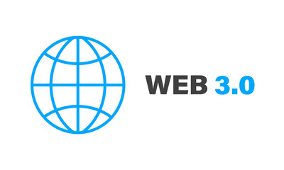 Web 3.0 advanced internet technology banner. Suitable for applications or web pages.