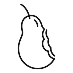 Pear waste icon outline vector. Trash food