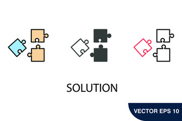 solution icons  symbol vector elements for infographic web