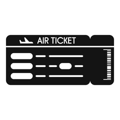 Ticket icon simple vector. Airline pass