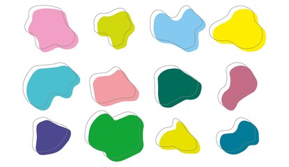 Simple line frame set illustration