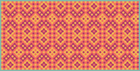 Multicolor truchet tiling connections illustration