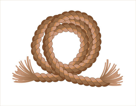 Thick Rope On White Background