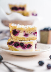 blueberry cheesecake with blueberries