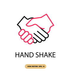 Obraz premium hand shake icons symbol vector elements for infographic web