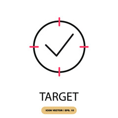 target icons  symbol vector elements for infographic web