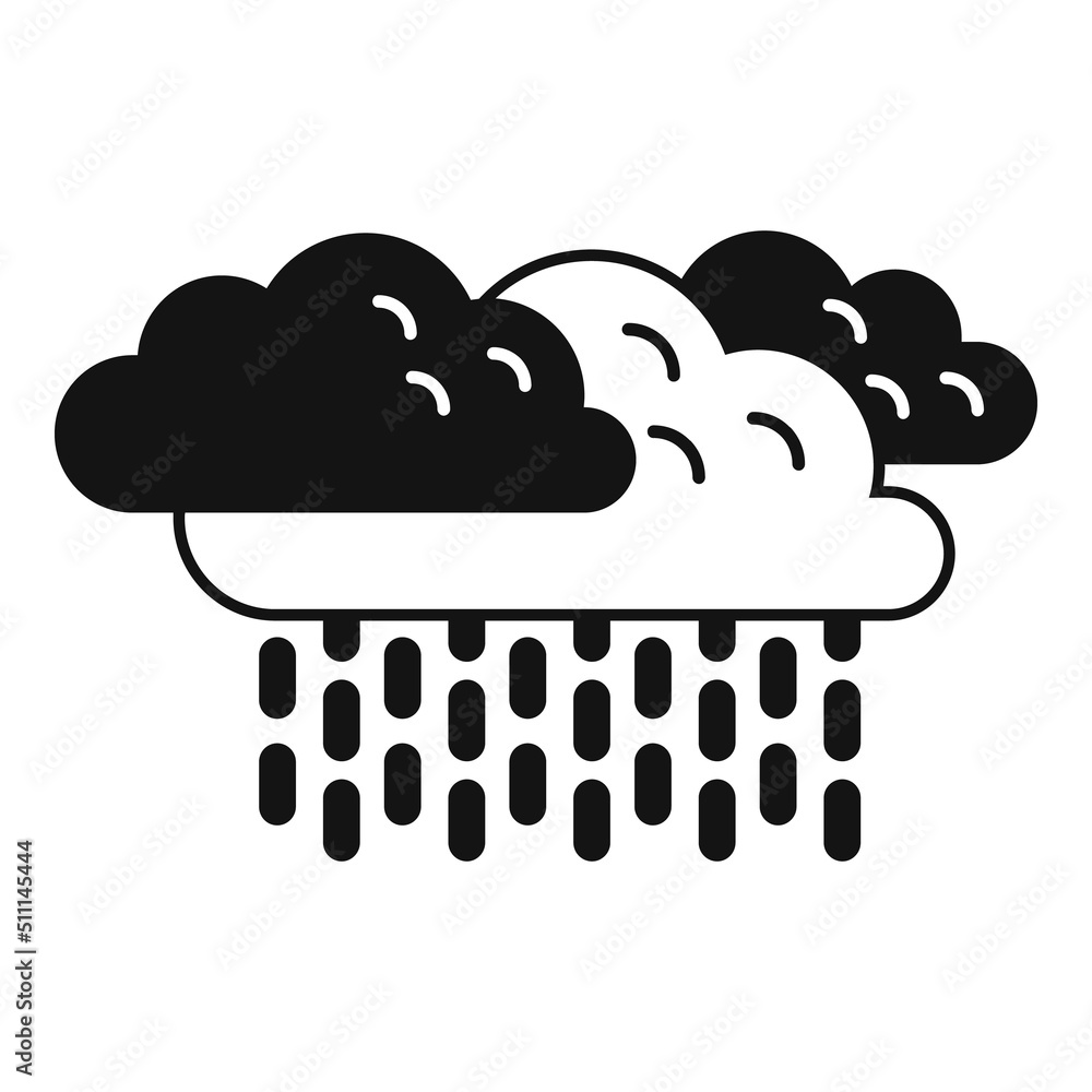 Aufkleber cloudy rain icon simple vector. cold fog
