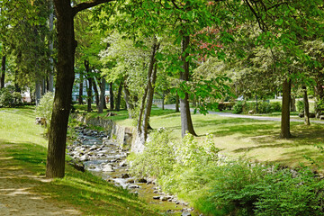 Fototapeta premium Bad Harzburg Radau im Kurpark