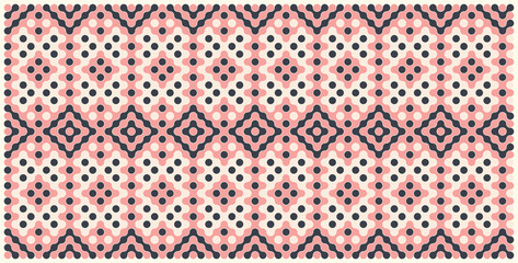 Multicolor truchet tiling connections illustration