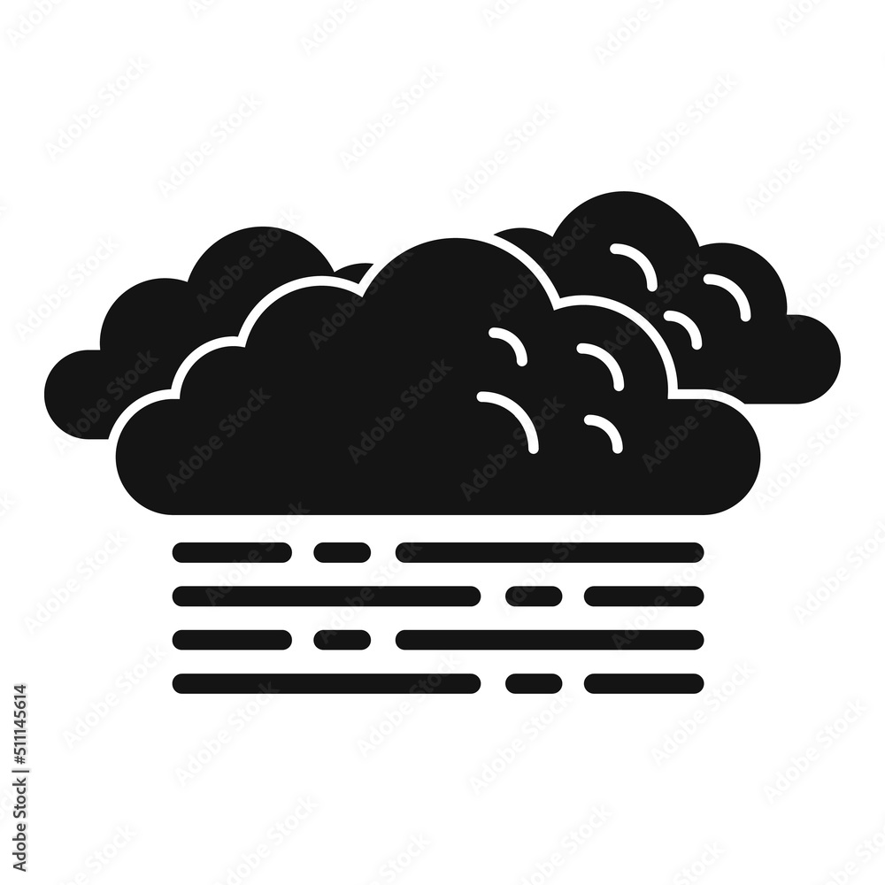 Poster cloudy sky icon simple vector. cloud rain