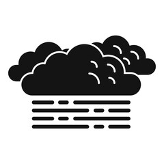 Cloudy sky icon simple vector. Cloud rain