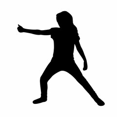 a girl body silhouette vector