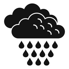 Rain cloud icon simple vector. Meteo rainy