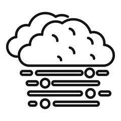 Cloudy sky icon outline vector. Cold meteo