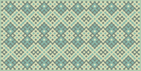 Multicolor truchet tiling connections illustration