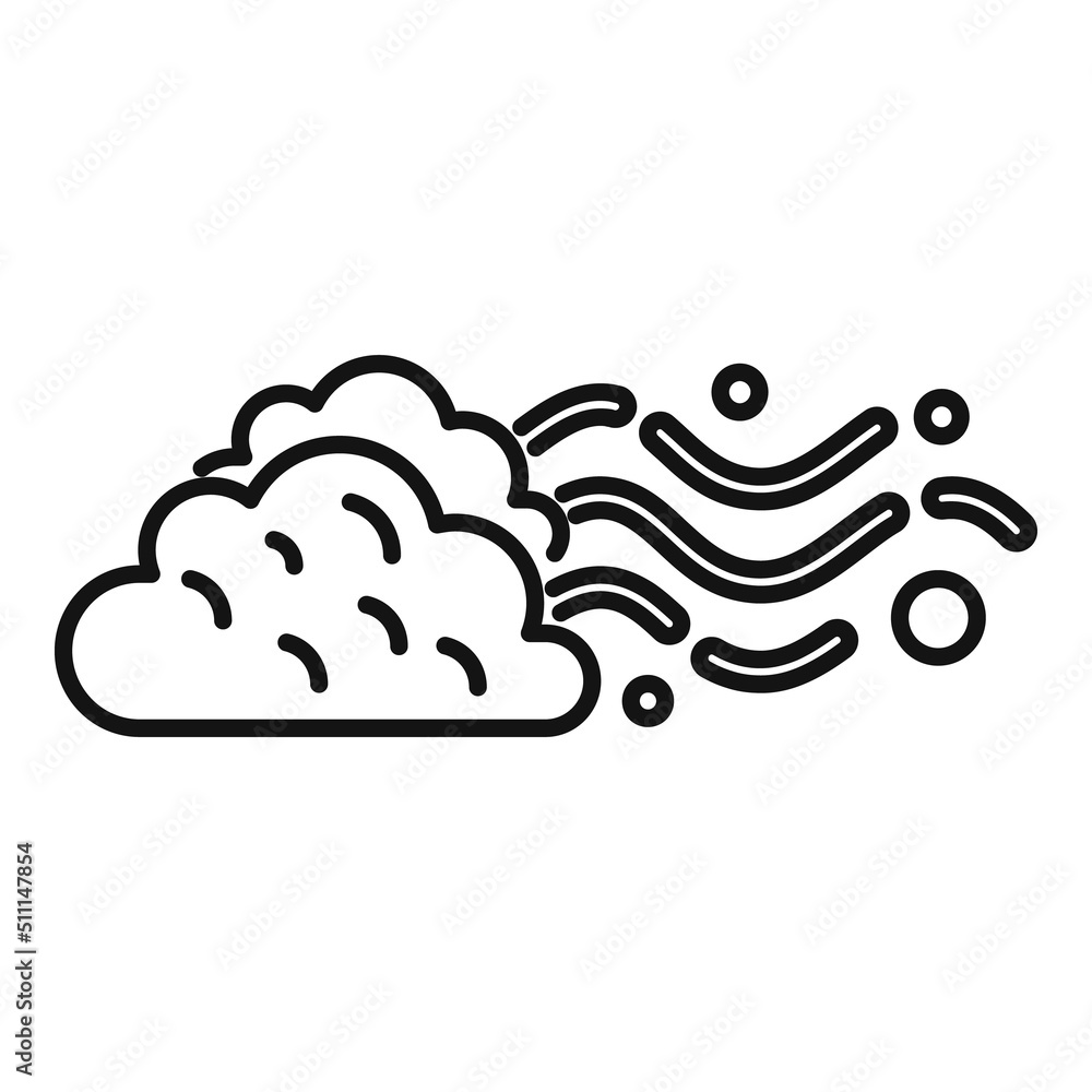 Poster cloudy wind icon outline vector. rain forecast