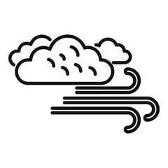 Storm wind cloud icon outline vector. Rain forecast
