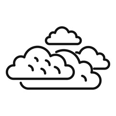 Cloud sky icon outline vector. Forecast sunny