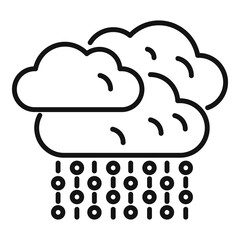 Summer rain cloud icon outline vector. Storm cloud