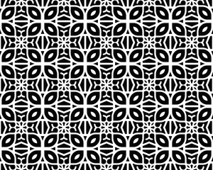 Fototapeta premium Tribe motif seamless Black and white line geometrical ethnic wallpaper Ancient mosaic Ethnical folk image Tribal ornament. Embroidery background