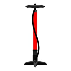 Bike air pump icon cartoon vector. Bicycle equipment