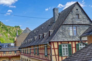 Fototapeta na wymiar Altes Fachwerkhaus in der Altstadt von Bacharach