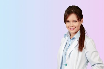 Young Female Doctor posing in hospital