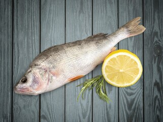 Tasty fresh fish in a restaurant for family dinner.