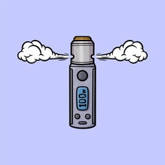 mod and Clouds Vector Cartoon Illustration