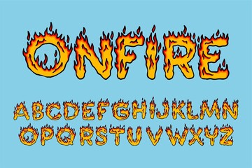 Alphabet Fire text vector Letters © JayaSenantiasa