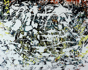 Oil painting abstract acrylic drip methods I, original artwork 