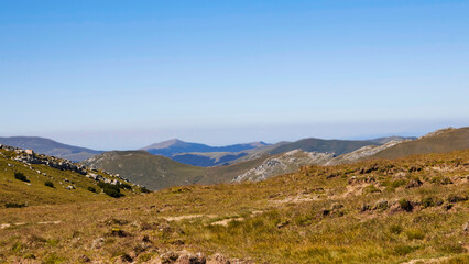 Hills and rocks in steppes