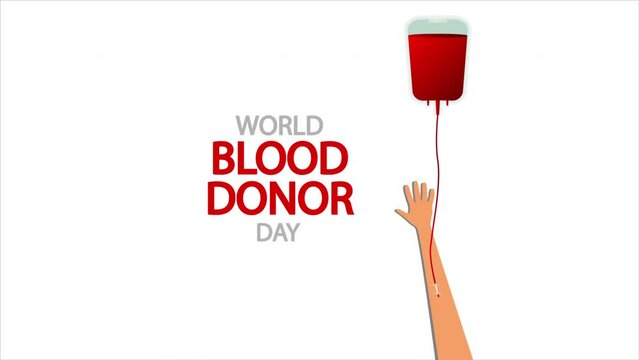 World blood donor day hand pack, art video illustration. - Powered by Adobe