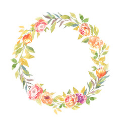 Watercolor boho fig pumpkin thanksgiving floral wreath illustration, Autumn flower arrangement, wreath,frame, for fall wedding stationery, nursery, thanksgiving card, save the date, baby shower