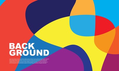 Abstract colorful liquid and curvy geometric summer background for banner.