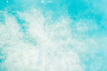 Fototapeta na wymiar Abstract background of steam, water on scenic blue background, sky and cloud
