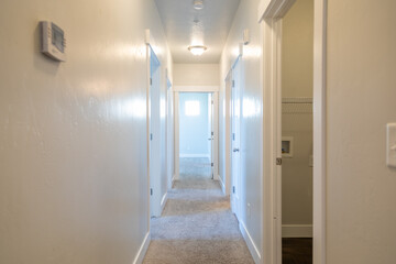 long white modern hallway house