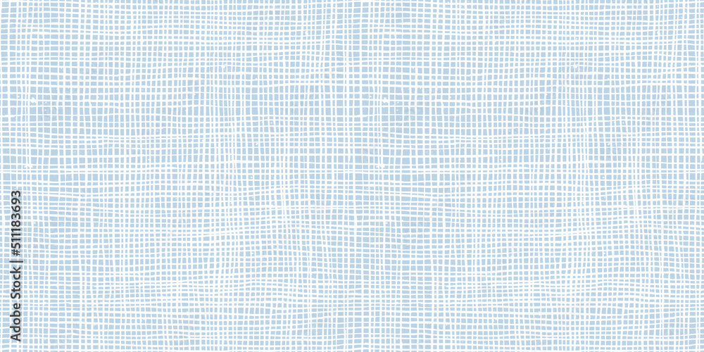 Aufkleber seamless abstract hand drawn grid lines in a clean simple minimalist woven mesh checkers pattern, li