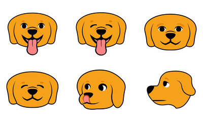 cute puppy face vector