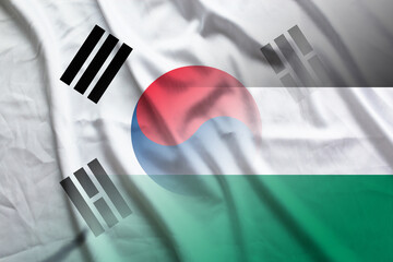 South Korea and Palestinian National Authority government flag international contract PSE KOR