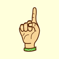 Hand with tauhid gesture vector illustration