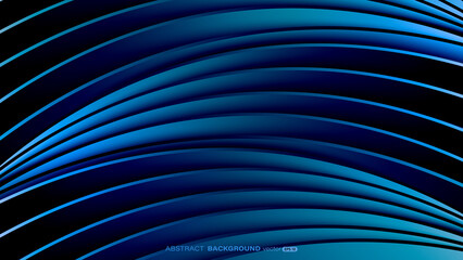 Blue curve structure abstract background minimal architectural composition. Modern design