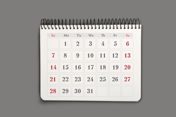 2022 calendar page on background. Calendar background for reminder, business planning, appointment meeting and event.