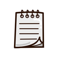 Blank note paper doodle vector