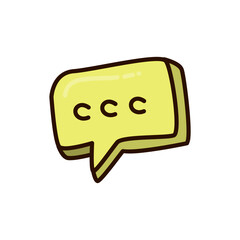 Vector chat balloon doodle