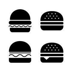 Burger icon vector. burger sign and symbol. hamburger