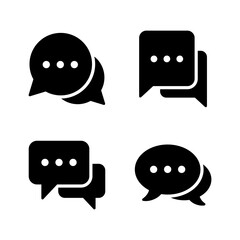 Chat icon vector. speech bubble sign and symbol. comment icon. message