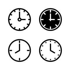 Clock icon vector. Time sign and symbol. watch icon