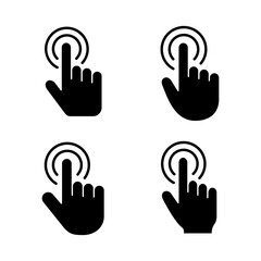 Hand cursor icon vector. cursor sign and symbol. hand cursor icon clik