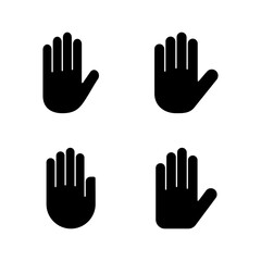 Hand icon vector. hand sign and symbol. palm